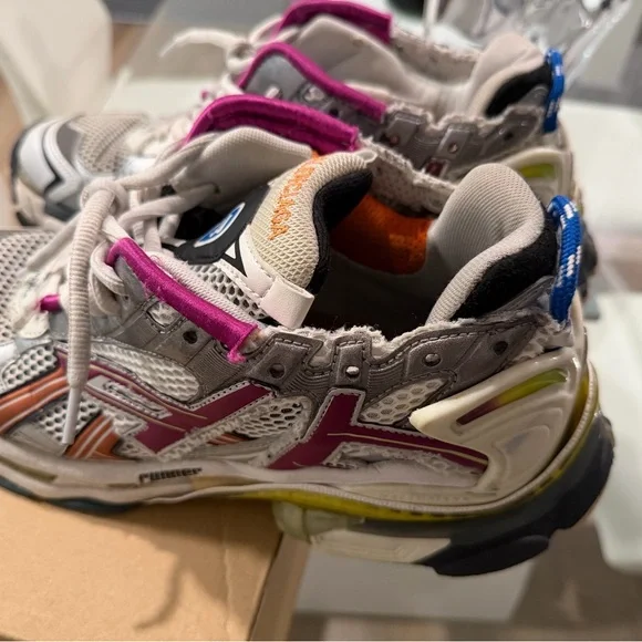 Balenciaga Pink and Orange Sneakers